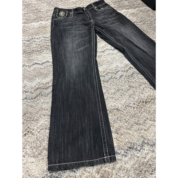 Kanji Collection Y2K Black Wash/Distress Baggy jeans Men’s Size 40X34